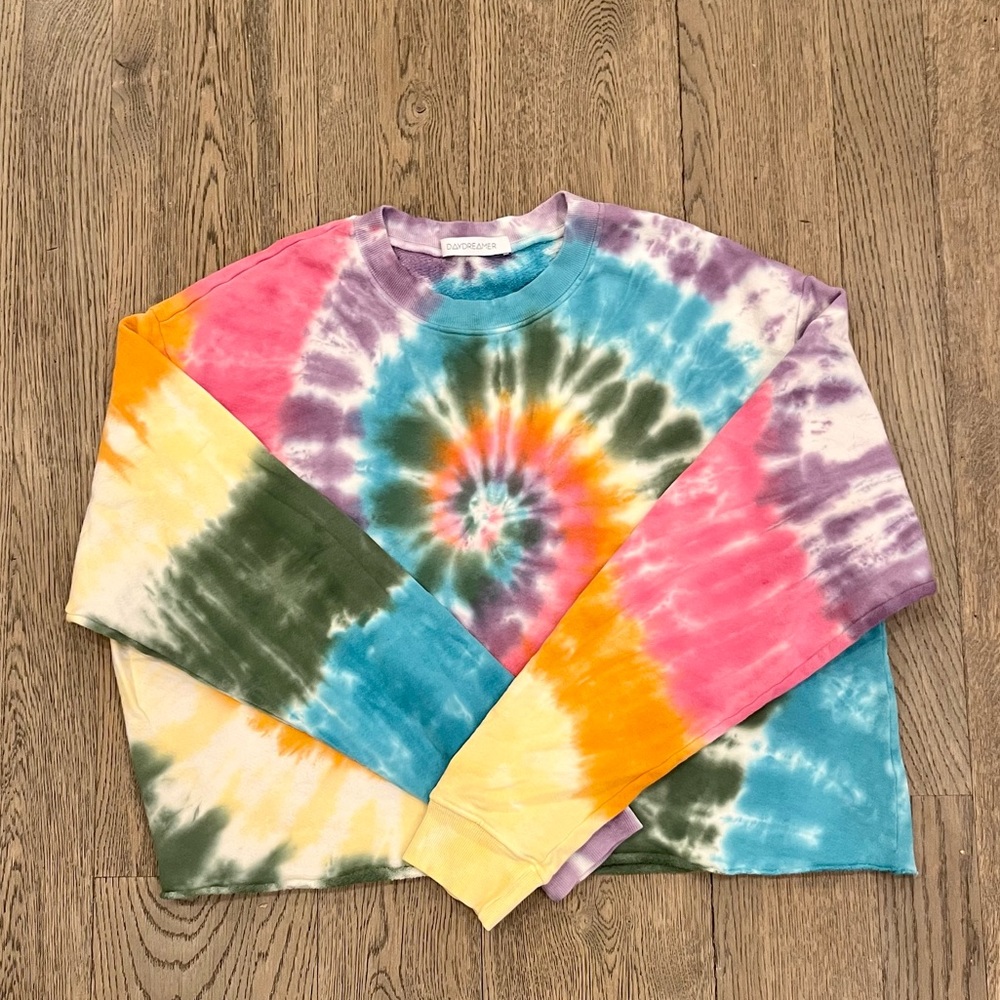 DAYDREAMER womens tie dye crew neck sweatshirt SIZE L NWOT